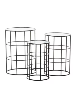 Deals 🎉 Contemporary Iron Accent Table - Set Of 3 by Monroe Lane 🛒 -Monroe Lane Sales Belk 28763