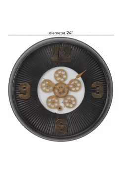 Flash Sale 👍 Industrial Metal Wall Clock by Monroe Lane ✔️ -Monroe Lane Sales Belk 28803