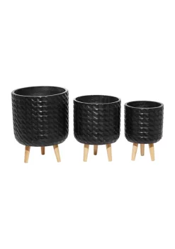 Budget ❤️ Contemporary Magnesium Oxide Planter - Set of 3 by Monroe Lane ❤️ -Monroe Lane Sales Belk 28840
