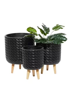Budget ❤️ Contemporary Magnesium Oxide Planter - Set of 3 by Monroe Lane ❤️ -Monroe Lane Sales Belk 28843