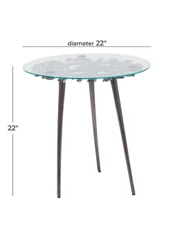 Outlet 🧨 Modern Aluminum Accent Table by Monroe Lane 🌟 -Monroe Lane Sales Belk 28870