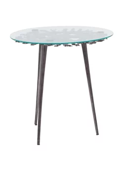 Outlet 🧨 Modern Aluminum Accent Table by Monroe Lane 🌟 -Monroe Lane Sales Belk 28872