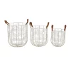 Coupon 😉 Glam Metal Storage Basket - Set of 3 by Monroe Lane ✔️
