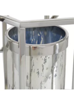 Best Sale 🔥 Contemporary Stainless Steel Lantern by Monroe Lane 👏 -Monroe Lane Sales Belk 28937