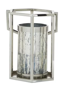 Best Sale 🔥 Contemporary Stainless Steel Lantern by Monroe Lane 👏 -Monroe Lane Sales Belk 28941