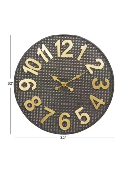 Hot Sale 😍 Industrial Metal Wall Clock by Monroe Lane ❤️ -Monroe Lane Sales Belk 28955