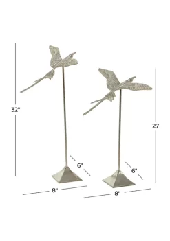 New ⌛ Eclectic Aluminum Sculpture - Set of 2 by Monroe Lane 😉 -Monroe Lane Sales Belk 28972