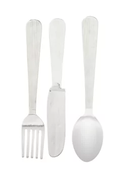 Promo 😀 Contemporary Aluminum Wall Decor - Set of 3 by Monroe Lane ⭐ -Monroe Lane Sales Belk 28992