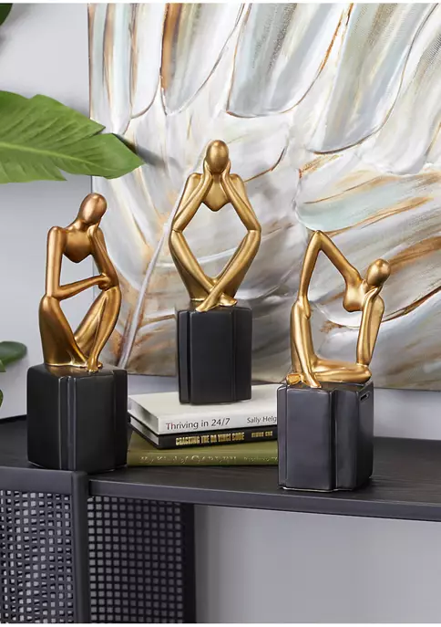 New 🌟 Contemporary Porcelain Sculpture - Set of 3 by Monroe Lane 🤩 2 New 🌟 Contemporary Porcelain Sculpture - Set of 3 by Monroe Lane 🤩 - Image 2