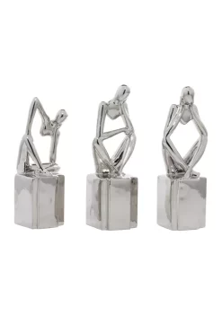 New 🌟 Contemporary Porcelain Sculpture - Set of 3 by Monroe Lane 🤩 16 New 🌟 Contemporary Porcelain Sculpture - Set of 3 by Monroe Lane 🤩 -Monroe Lane Sales Belk 29019