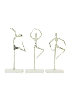 Coupon 😉 Modern Aluminum Sculpture - Set of 3 by Monroe Lane 🧨 -Monroe Lane Sales Belk 29046