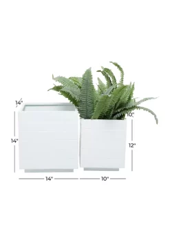 Cheapest 💯 Modern Metal Planter - Set of 2 by Monroe Lane 🎉 -Monroe Lane Sales Belk 29052