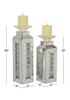 Deals 🔔 Glam Wood Candle Holder - Set of 2 by Monroe Lane 🛒 -Monroe Lane Sales Belk 29104