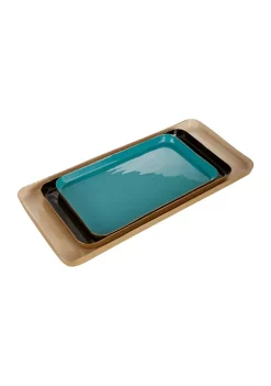 Best reviews of 🧨 Contemporary Metal Tray - Set of 3 by Monroe Lane 🥰 -Monroe Lane Sales Belk 29116