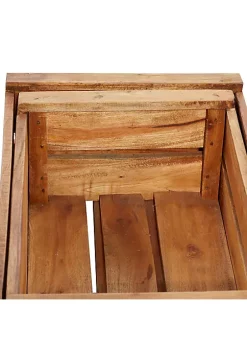 Hot Sale ❤️ Farmhouse Wood Storage Basket - Set of 4 by Monroe Lane ❤️ -Monroe Lane Sales Belk 29130