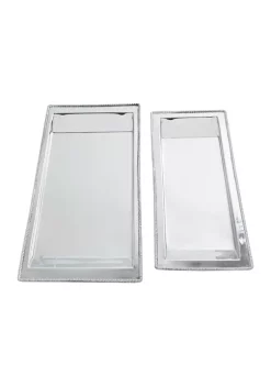 Wholesale 😍 Traditional Metal Tray - Set of 2 by Monroe Lane 🎁 -Monroe Lane Sales Belk 29138