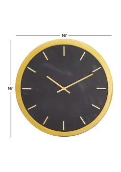 Deals 🔥 Glam Marble Wall Clock by Monroe Lane ✔️ -Monroe Lane Sales Belk 29182