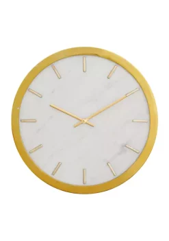 Deals 🔥 Glam Marble Wall Clock by Monroe Lane ✔️ -Monroe Lane Sales Belk 29185