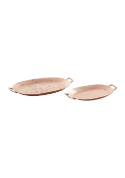 Cheapest ✔️ Rustic Aluminum Tray - Set of 2 by Monroe Lane 🛒 -Monroe Lane Sales Belk 29197