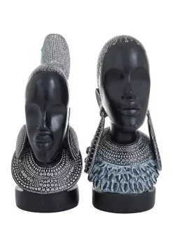 Outlet 😀 Eclectic Polystone Sculpture - Set of 2 by Monroe Lane 😉 -Monroe Lane Sales Belk 292