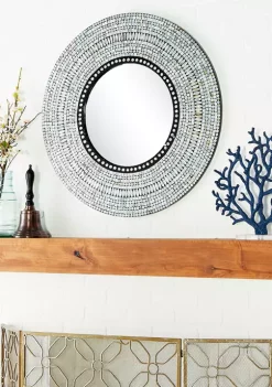 Deals 🤩 Coastal Wood Wall Mirror by Monroe Lane 😍