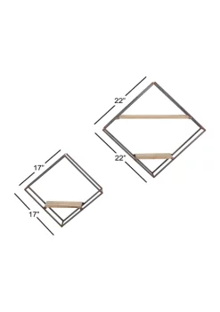 Cheap 😉 Industrial Metal Wall Shelf - Set of 2 by Monroe Lane ❤️ -Monroe Lane Sales Belk 29207