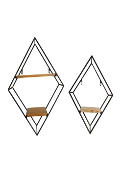 Cheap 😉 Industrial Metal Wall Shelf - Set of 2 by Monroe Lane ❤️ -Monroe Lane Sales Belk 29208