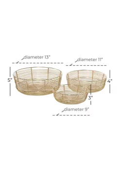 Best deal 🥰 Contemporary Metal Decorative Bowl - Set of 3 by Monroe Lane 😍 -Monroe Lane Sales Belk 29213