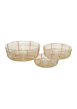 Best deal 🥰 Contemporary Metal Decorative Bowl - Set of 3 by Monroe Lane 😍 -Monroe Lane Sales Belk 29215
