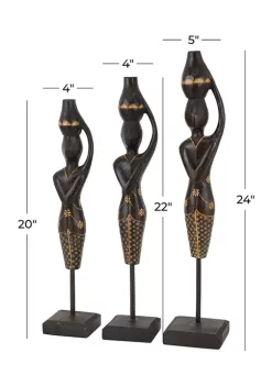 Discount ✨ Bohemian Wood Sculpture - Set of 3 by Monroe Lane 😍 -Monroe Lane Sales Belk 29240