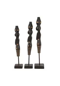 Discount ✨ Bohemian Wood Sculpture - Set of 3 by Monroe Lane 😍 -Monroe Lane Sales Belk 29241