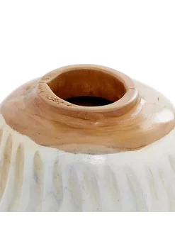 Cheapest 👏 Coastal Teak Wood Vase - Set of 3 by Monroe Lane 🧨 -Monroe Lane Sales Belk 29328