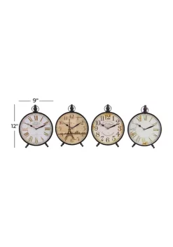 Wholesale 🎉 Vintage Metal Clock - Set of 4 by Monroe Lane ✨ -Monroe Lane Sales Belk 29335
