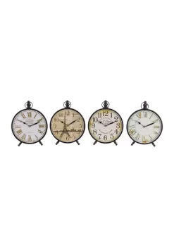 Wholesale 🎉 Vintage Metal Clock - Set of 4 by Monroe Lane ✨ -Monroe Lane Sales Belk 29337