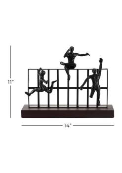 Promo 👏 Metal Contemporary Sculpture - Climbing by Monroe Lane ⌛ -Monroe Lane Sales Belk 29364