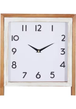 Budget 🌟 Farmhouse Wood Wall Clock by Monroe Lane 🎉 -Monroe Lane Sales Belk 29374