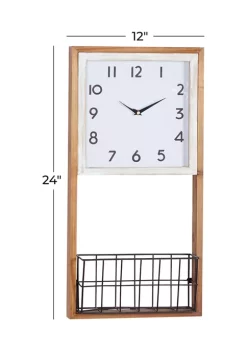 Budget 🌟 Farmhouse Wood Wall Clock by Monroe Lane 🎉 -Monroe Lane Sales Belk 29376
