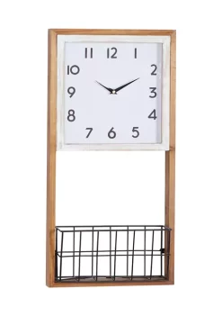 Budget 🌟 Farmhouse Wood Wall Clock by Monroe Lane 🎉 -Monroe Lane Sales Belk 29379