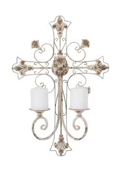 Deals 💯 French Country Metal Wall Sconce by Monroe Lane 👏 -Monroe Lane Sales Belk 29398