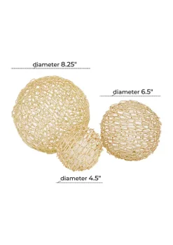 Coupon 👍 Contemporary Metal Sculpture - Set of 3 by Monroe Lane 🔥 -Monroe Lane Sales Belk 29414