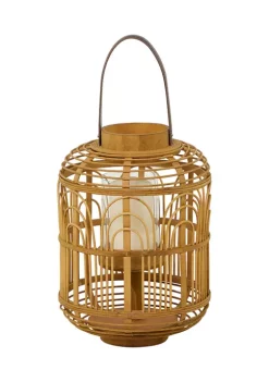 Best Sale 𧨠Bohemian Bamboo Candle Lantern by Monroe Lane β