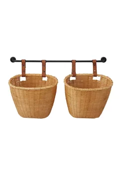 New 🎉 Farmhouse Bamboo Wall Basket by Monroe Lane 🛒