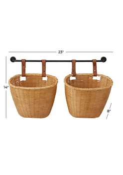 New 🎉 Farmhouse Bamboo Wall Basket by Monroe Lane 🛒 -Monroe Lane Sales Belk 29520