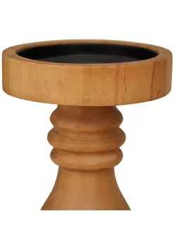 Discount ⌛ Traditional Wood Candle Holder - Set of 2 by Monroe Lane 🤩 -Monroe Lane Sales Belk 29646