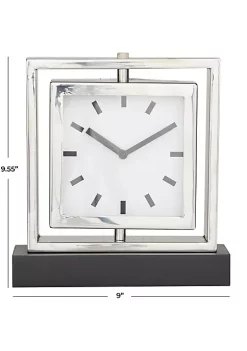 Outlet 👏 Glam Stainless Steel Clock by Monroe Lane ✨ -Monroe Lane Sales Belk 29659