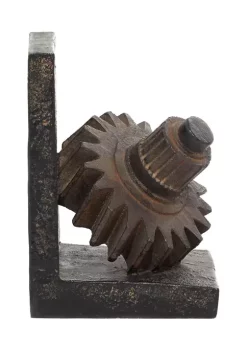 Promo ⭐ Industrial Polystone Bookends - Set of 2 by Monroe Lane 🔥 -Monroe Lane Sales Belk 29674