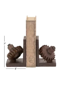 Promo ⭐ Industrial Polystone Bookends - Set of 2 by Monroe Lane 🔥 -Monroe Lane Sales Belk 29675