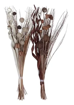 Flash Sale 😀 Coastal Dried Plant Natural Foliage - Set of 2 by Monroe Lane 👏