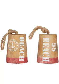 Top 10 ๐งจ Nautical Wood Sculpture - Set of 2 by Monroe Lane โค๏ธ