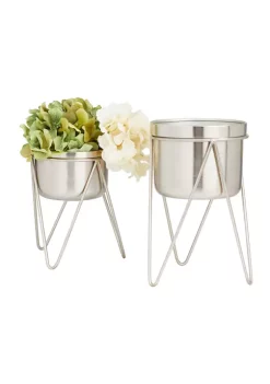 Wholesale 👍 Modern Metal Planter - Set of 2 by Monroe Lane 🔔 -Monroe Lane Sales Belk 29745
